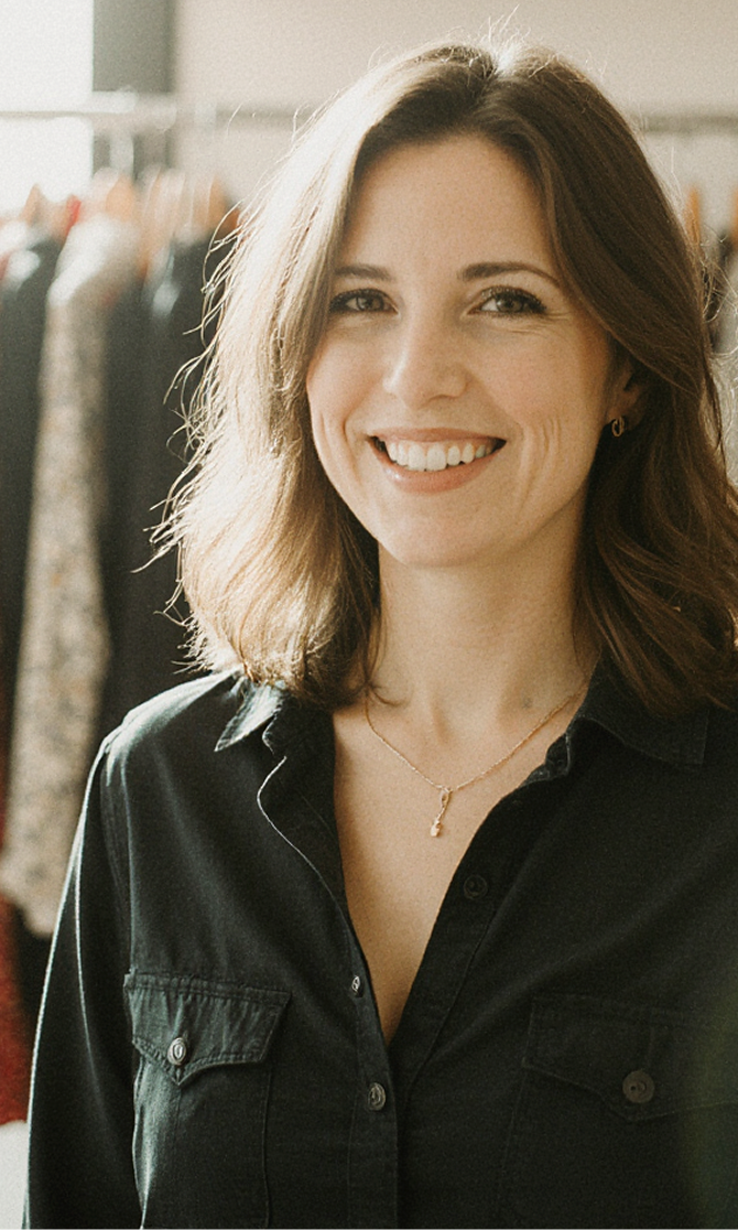 Woman in retail store